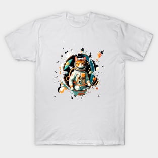 Astronaut Cat At The Space T-Shirt